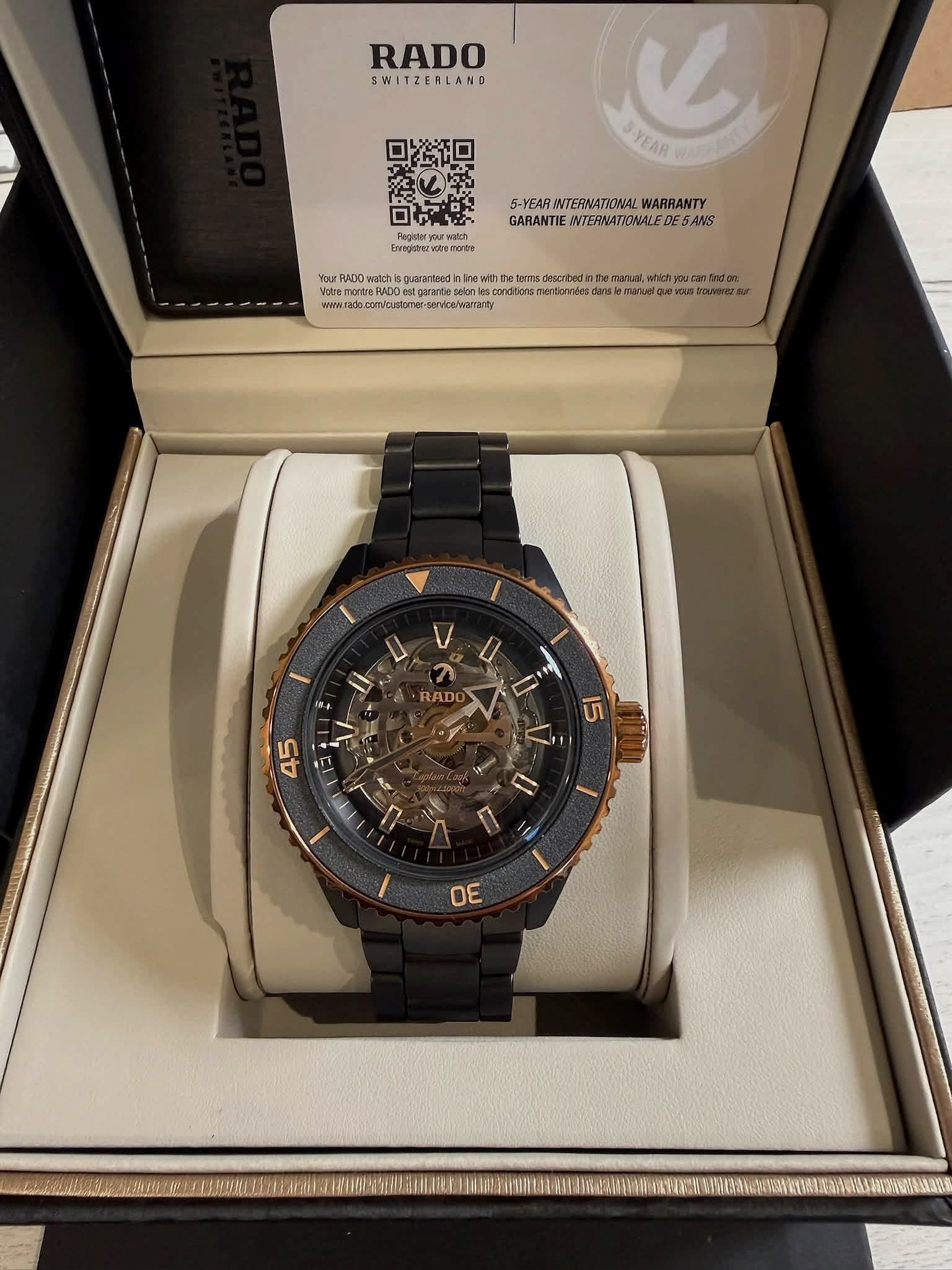 Rado Captain Cook High-Tech Ceramic Skeleton full set with box and papers